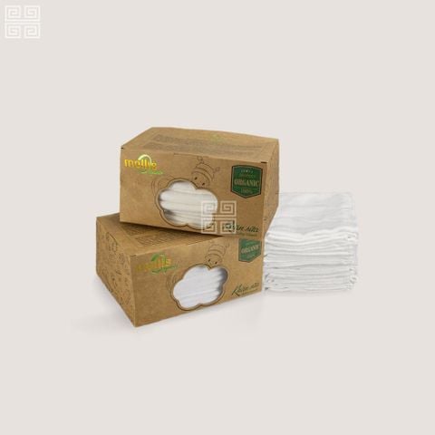 KHĂN SỮA CHO BÉ SỢI COTTON ORGANIC P777 30x30cm