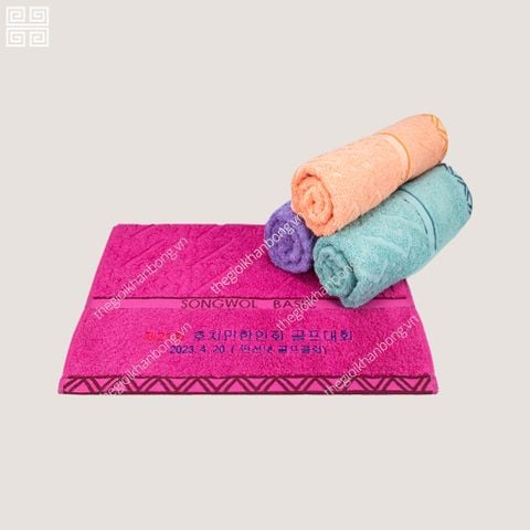 MẪU KHĂN THÊU LOGO COTTON BASIC 40x78cm