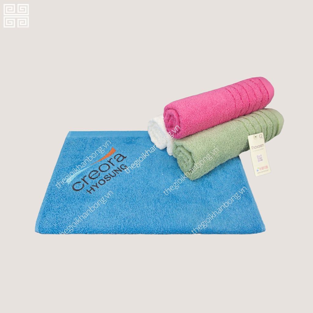 MẪU KHĂN THÊU LOGO COTTON LINE BORDER 40x78cm