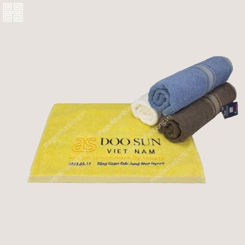 MẪU KHĂN THÊU LOGO COTTON SENTI 40x80cm