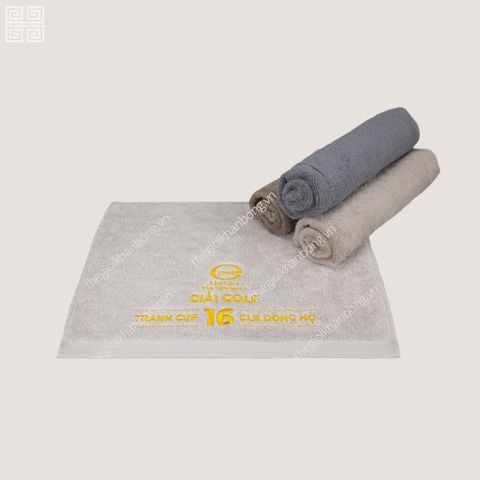 MẪU KHĂN THÊU LOGO COTTON SOLID 40x78cm