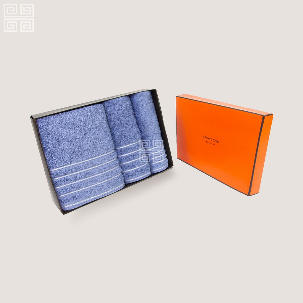 KHĂN QUÀ TẶNG COTTON SILVER LINE (Set special: HAND - FACE - BATH)