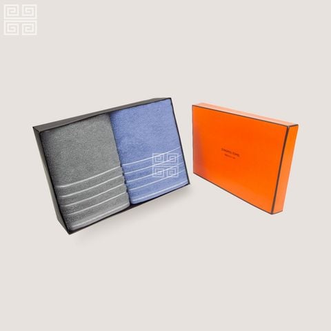 KHĂN QUÀ TẶNG COTTON SILVER LINE - Set 2 Khăn Tắm 50x100cm