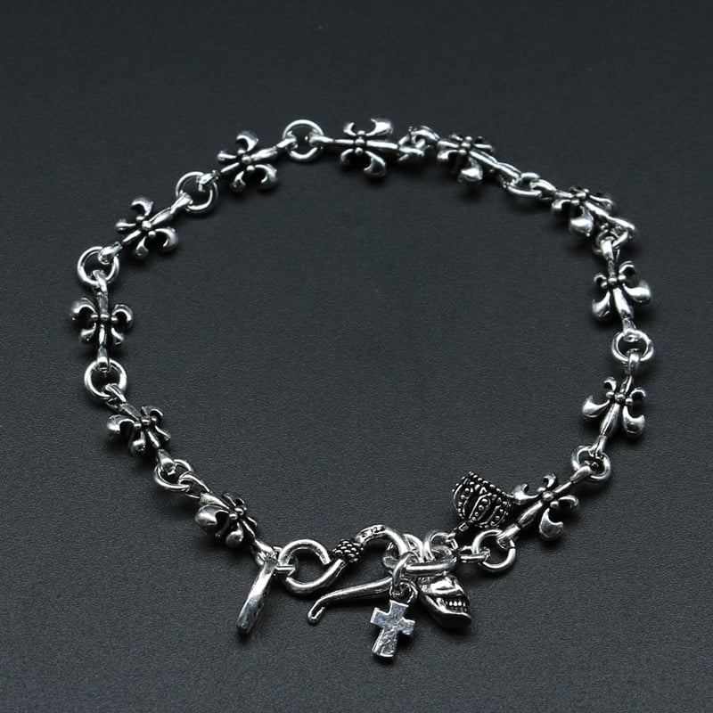 Lắc Tay Bạc Thái Chrome Hearts - LB251