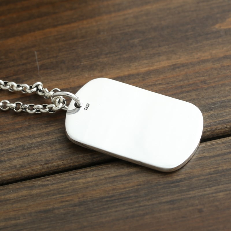  Mặt Dây Bạc Dogtag Trơn - MB115 