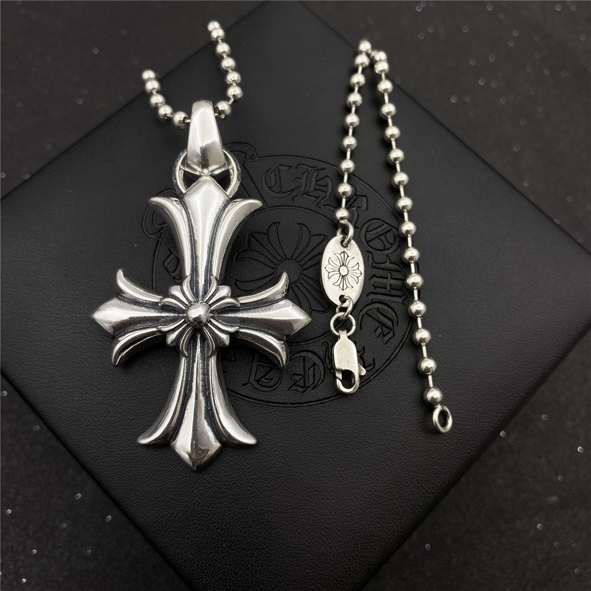  Mặt Dây Bạc Chrome Hearts Hoa Cộng - MB247 