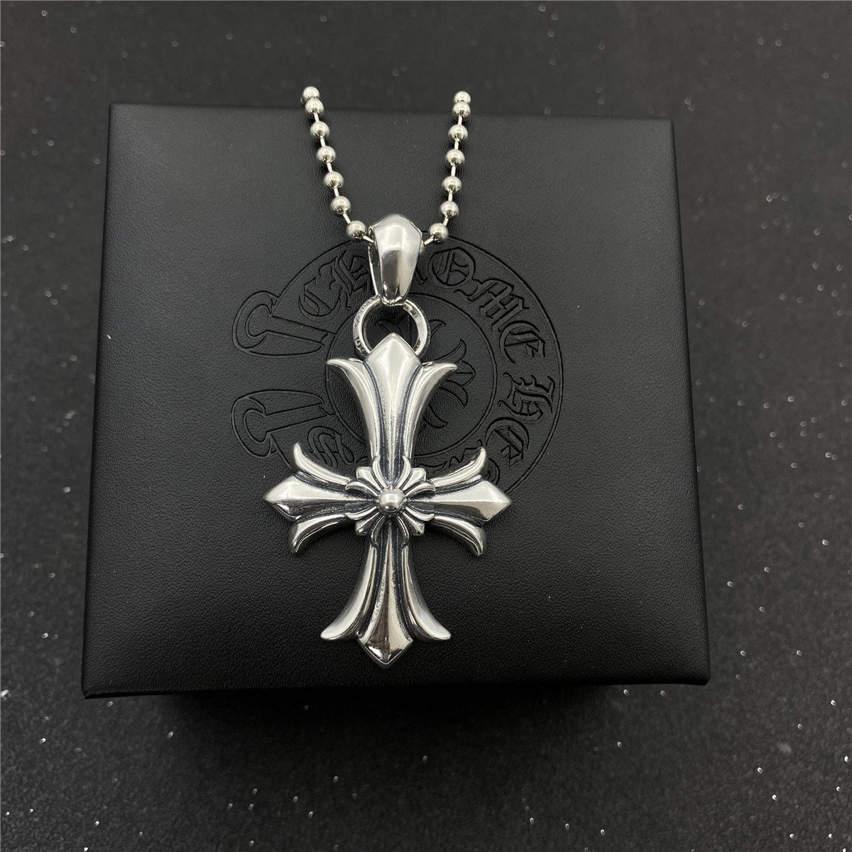  Mặt Dây Bạc Chrome Hearts Hoa Cộng - MB247 