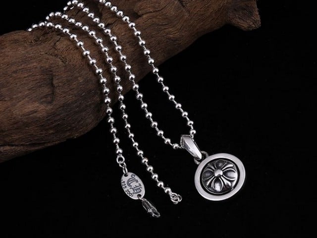  Mặt Dây Bạc Chrome Hearts Hoa Cộng - MB252 