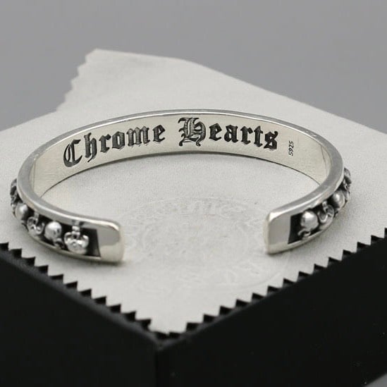  Lắc Tay Bạc Chrome Hearts Đầu lâu - LB139 