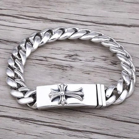  Lắc Tay Bạc Chrome Hearts Thánh Giá - LB082 