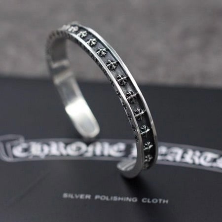 Lắc Tay Bạc Chrome Hearts Hoa Cộng - LB072