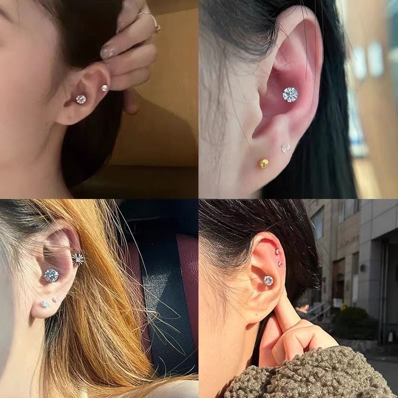  Khuyên Bạc - KB050 - (1 Chiếc) 