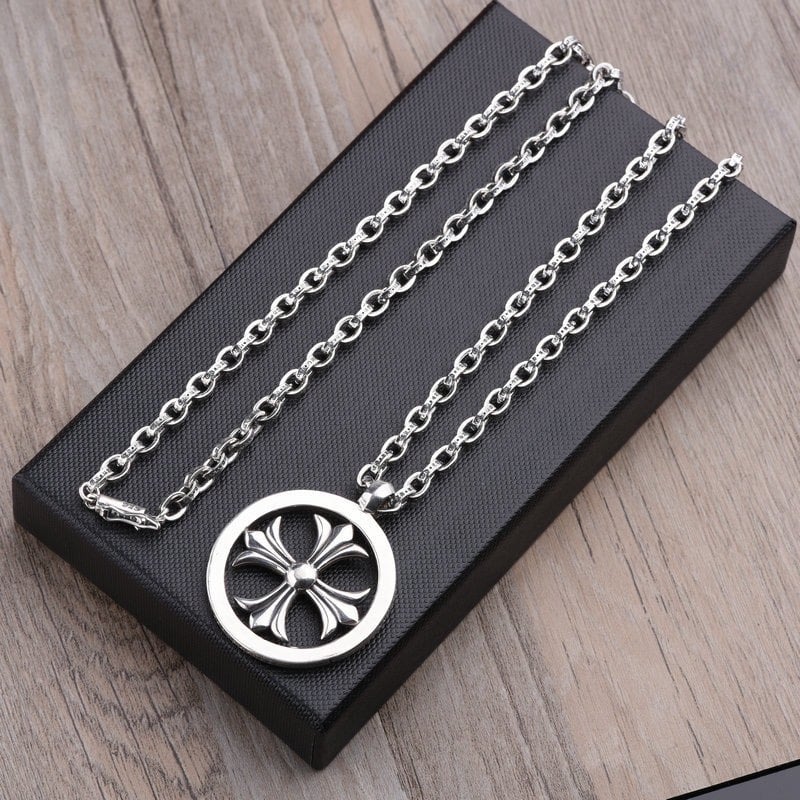 Mặt Dây Bạc Thái Chrome Hearts Hoa Cộng - MB348