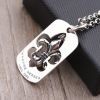 Mặt Dây Bạc Thái Chrome Hearts Hoa Iris - MB357