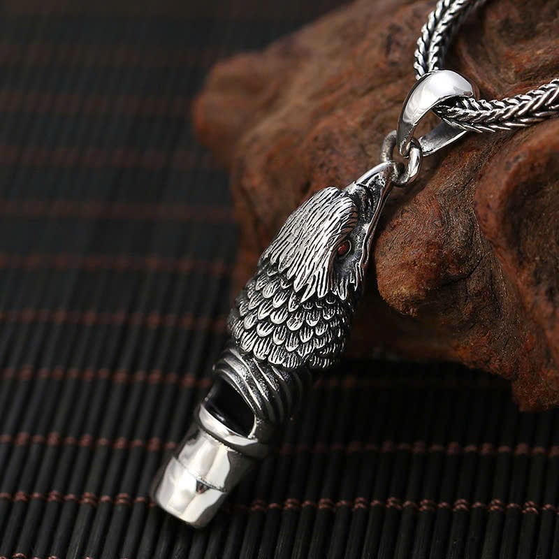  Mặt Dây Bạc Thái Còi Bạc Đại Bàng  - MB384 