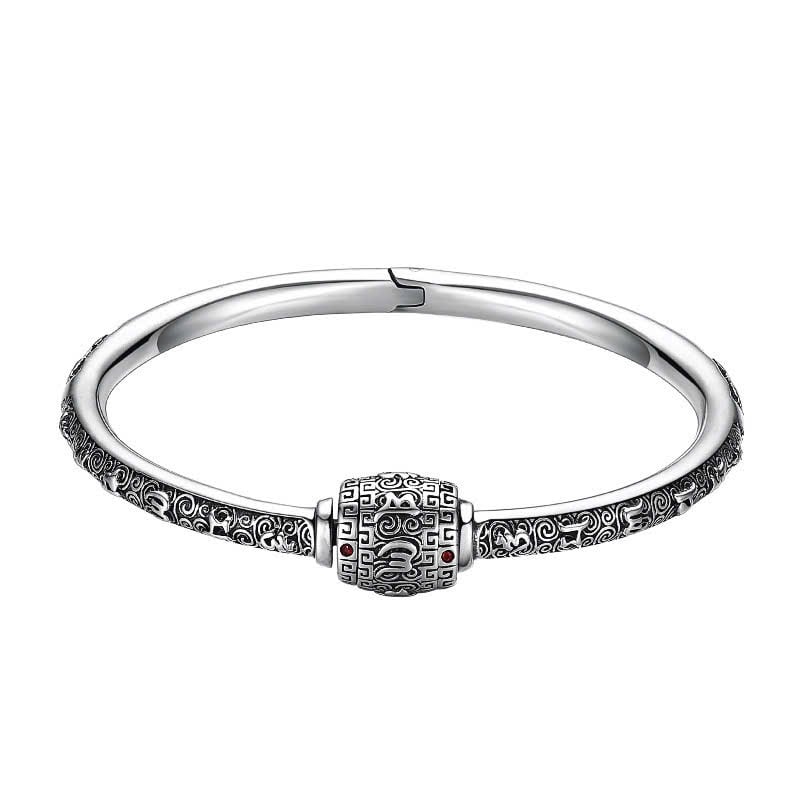  Lắc Tay Bạc Thái Om Mani Padme Hum  - LB291 