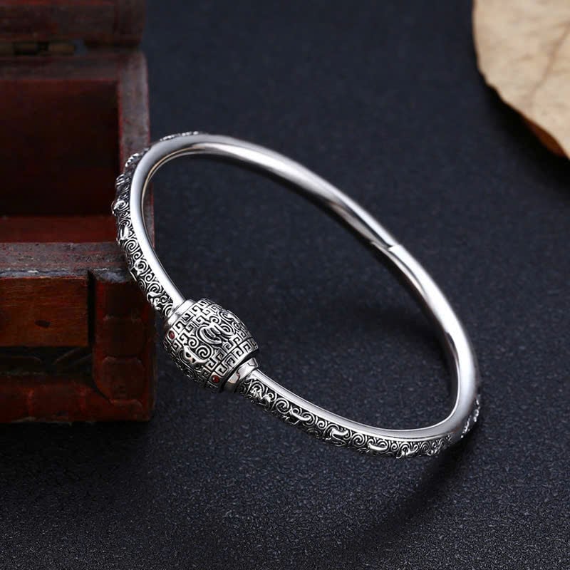  Lắc Tay Bạc Thái Om Mani Padme Hum  - LB291 