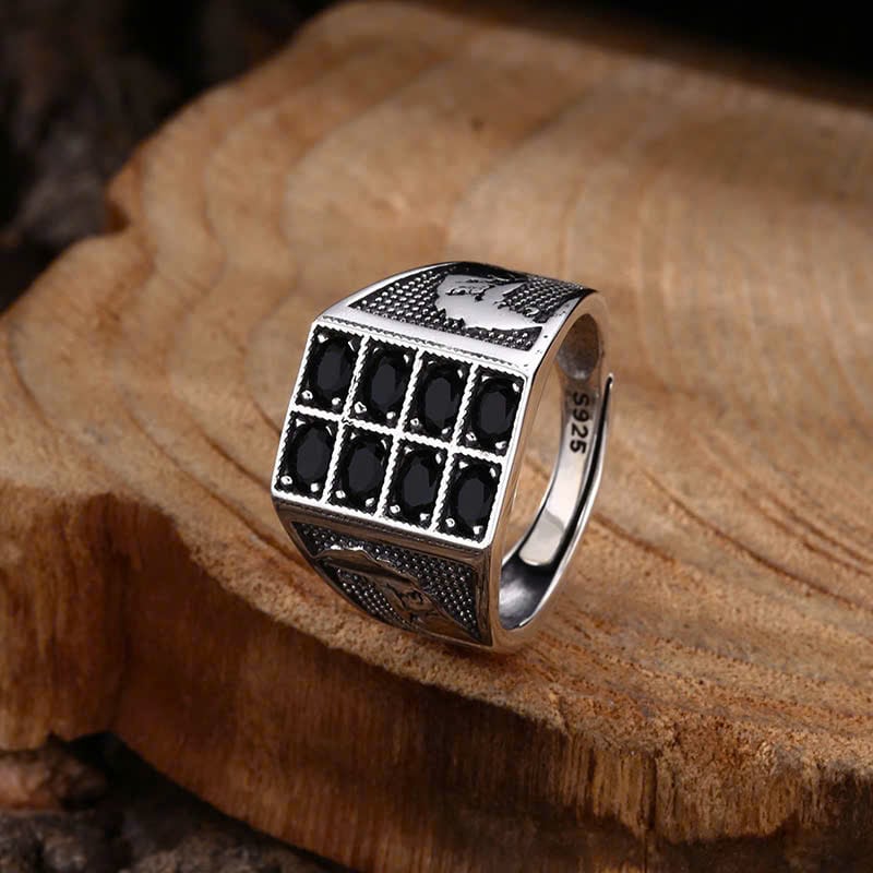  Nhẫn Bạc Thái Đá Đen - NB776 