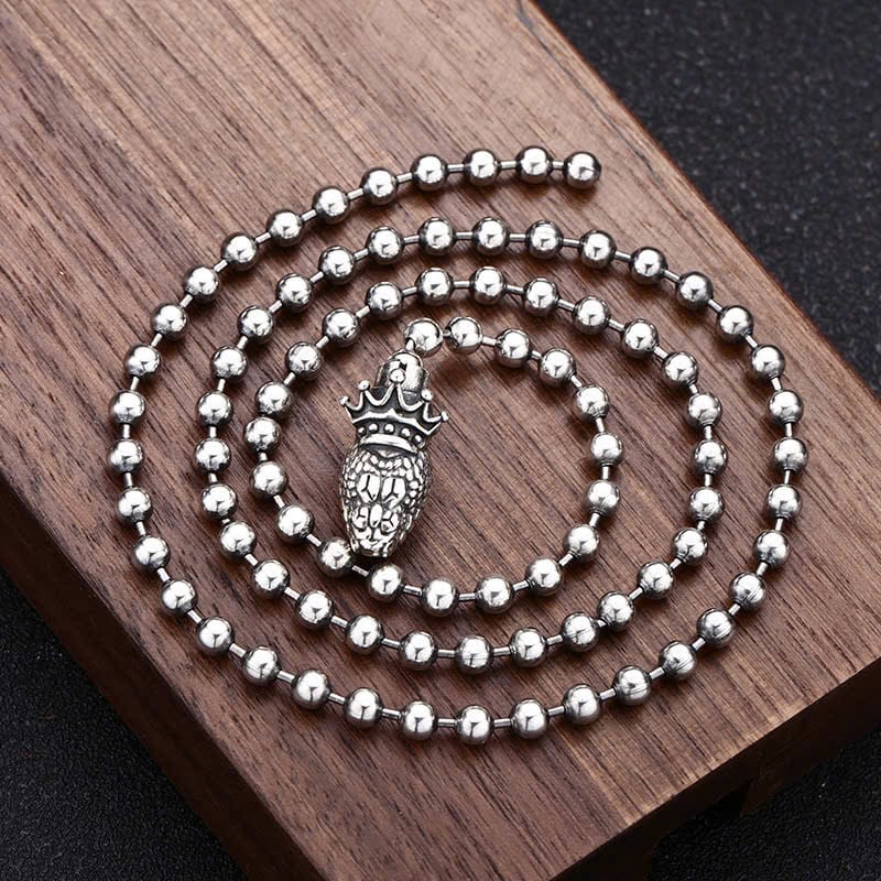 Vòng Cổ Bạc Thái Bi Đầu Rắn - DB183