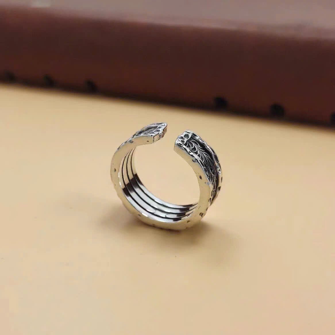  Nhẫn Bạc Thái Mây Cỏ Hoa Văn - NB780 