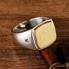 Nhẫn Bạc Thái Trơn Mạ Vàng - NB786