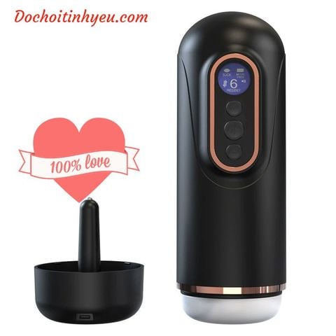 Âm đạo giả thủ dâm tự động có sưởi ấm, rung thụt bú mút cực phê