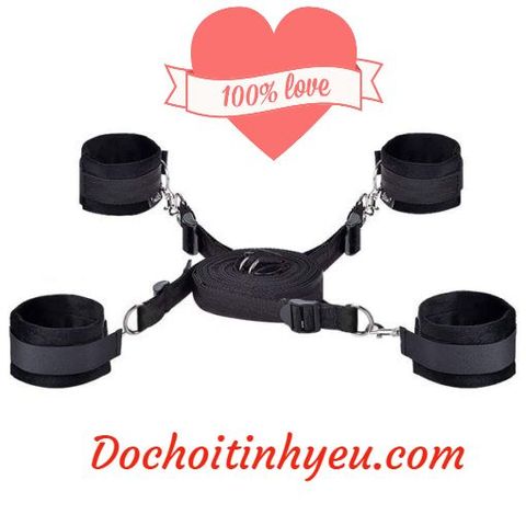 Bộ dây dụng cụ bdsm trói chân tay 4 góc giường