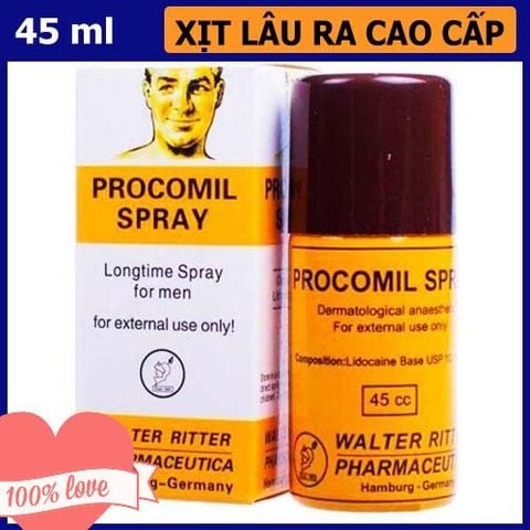 Chai xịt chống xuất tinh sớm Procomil của Đức