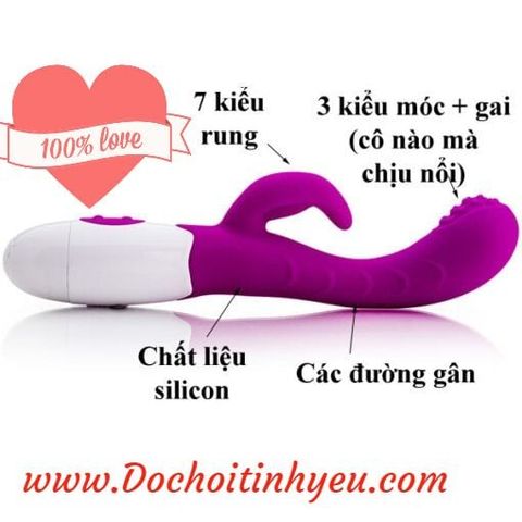 Chim giả silicon Pretty Love Athur có nhánh kích thích điểm G