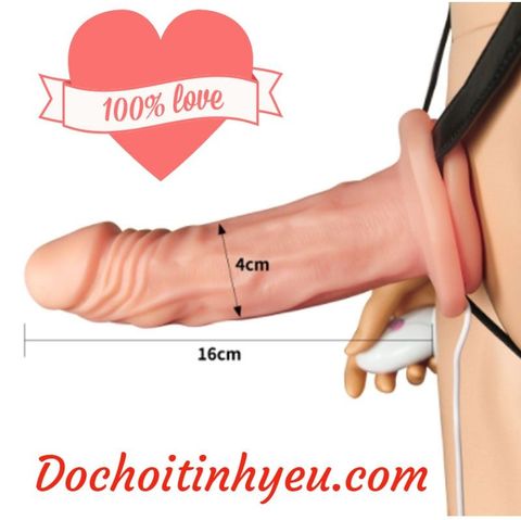 Dương vật giả rỗng ruột có quai đeo Lovetoy Trap on