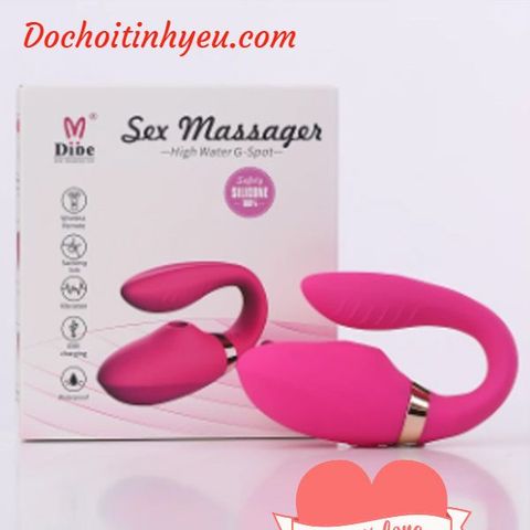 Máy rung tình yêu bú mút 2 đầu Dibe G-spot điều khiển từ xa