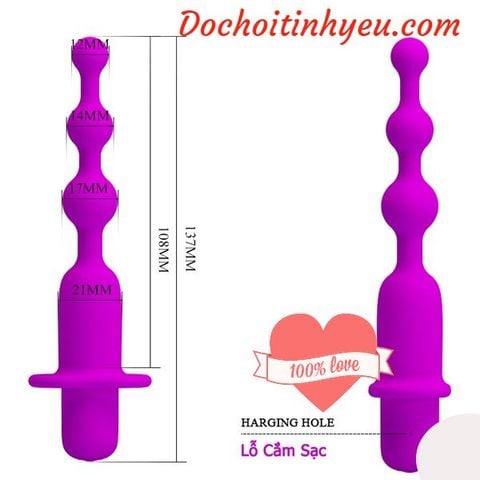 Que rung tình yêu 12 tần số sạc pin Prettylove kích thích hậu môn