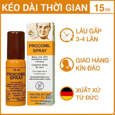 Thuốc chống xuất tinh sớm dạng xịt Procomil Spray