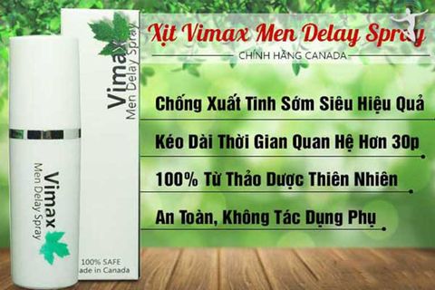 Thuốc xịt vimax kéo dài thời gian quan hệ tức thì