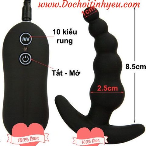 Trứng rung hậu môn dạng chuỗi hạt 10 chế độ rung