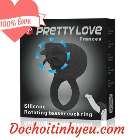 Vòng rung xoay liếm âm đạo Prettylove Frances kích thích nữ