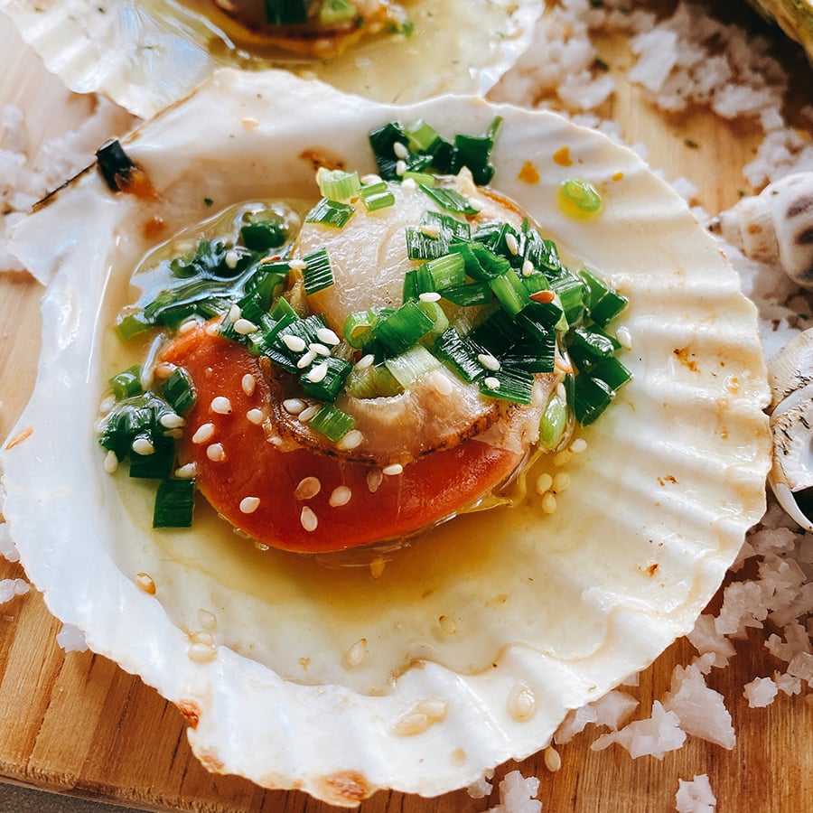  Sò Điệp Nhật Nướng Mỡ Hành 