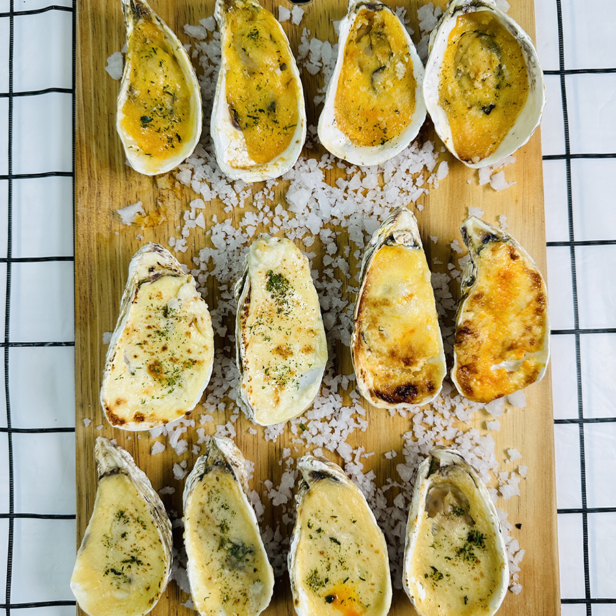  Hàu Sữa Pháp Nướng 2 Vị tự chọn (Phần 12 con) 