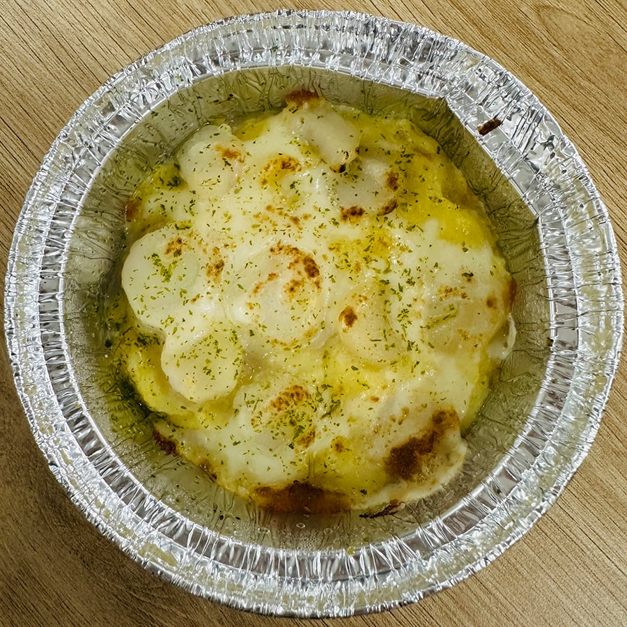  KHOAI TÂY NGHIỀN & SÒ ĐIỆP ĐÚT LÒ PHÔ MAI 