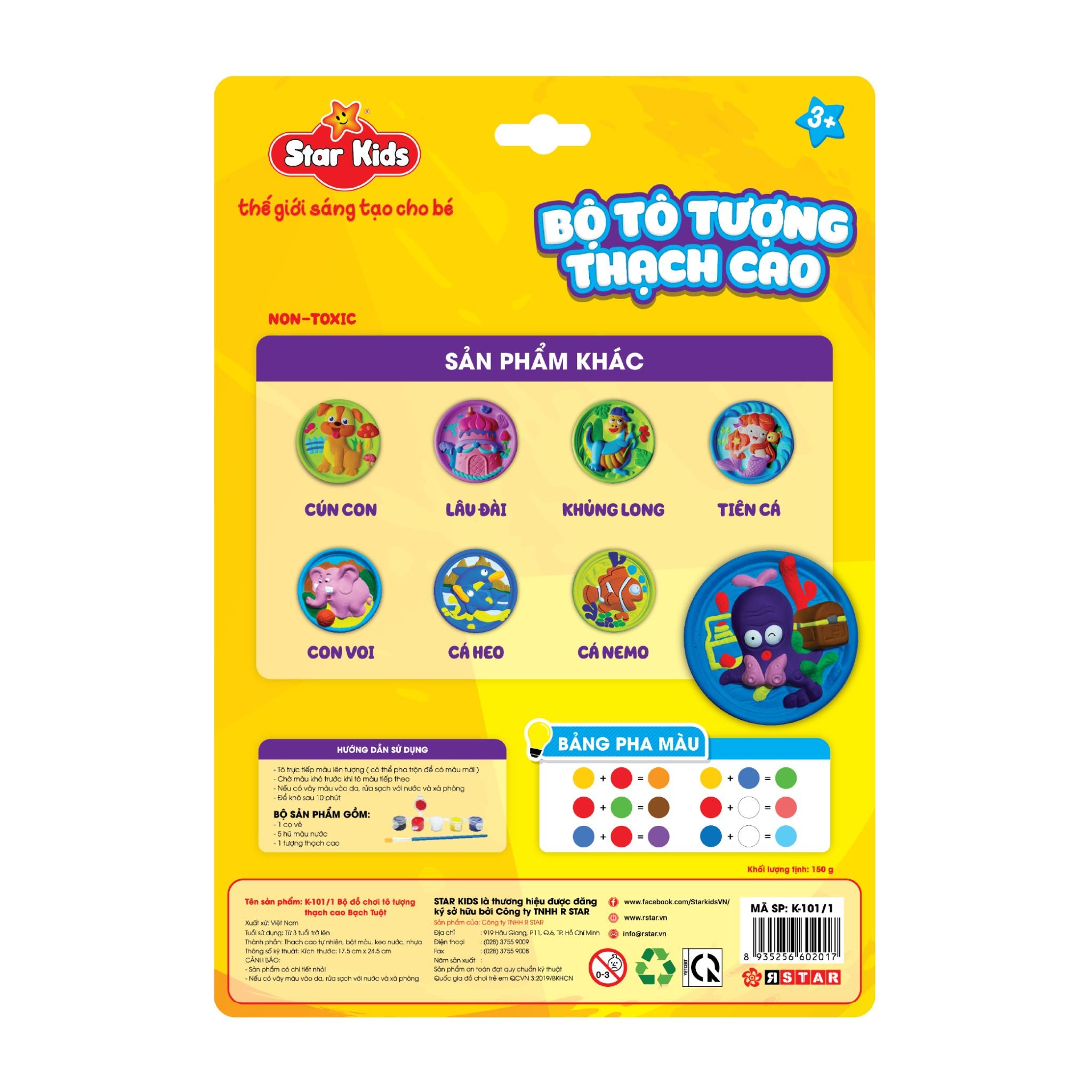  BỘ ĐỒ CHƠI TÔ TƯỢNG THẠCH CAO TRÒN 