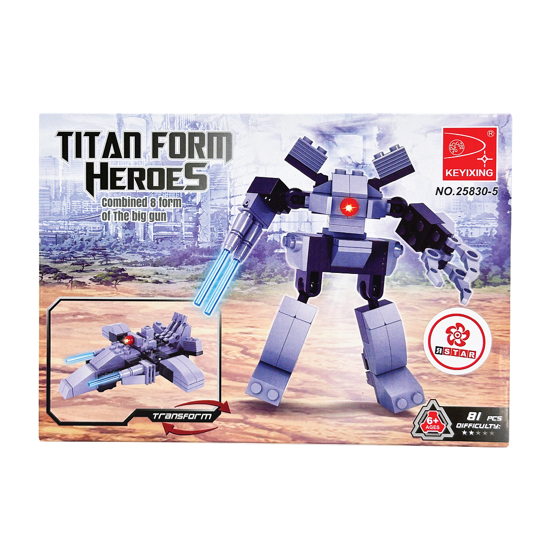 25830-5 Bộ đồ chơi lắp ráp biến hình Robot & xe