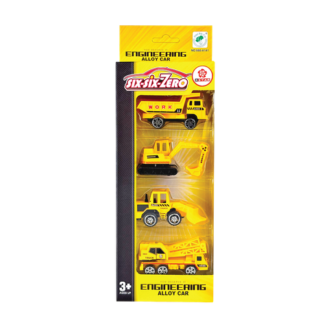 660-A141 Bộ đồ chơi mô hình Xe công trình ( 4 chiếc ) 