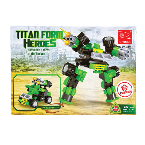  25830-3 Bộ đồ chơi lắp ráp biến hình Robot & xe 