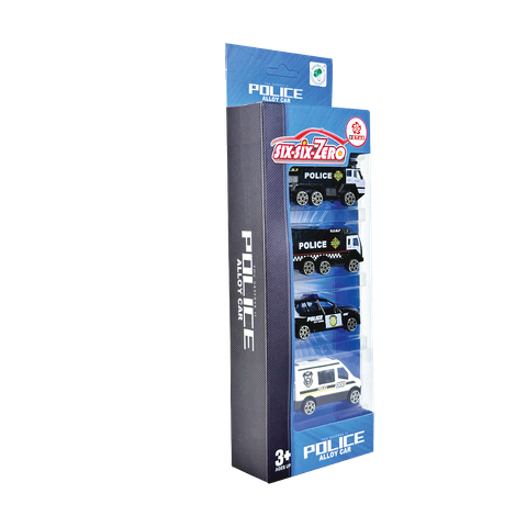  660-A158 Bộ đồ chơi mô hình Xe cảnh sát ( 4 chiếc ) 