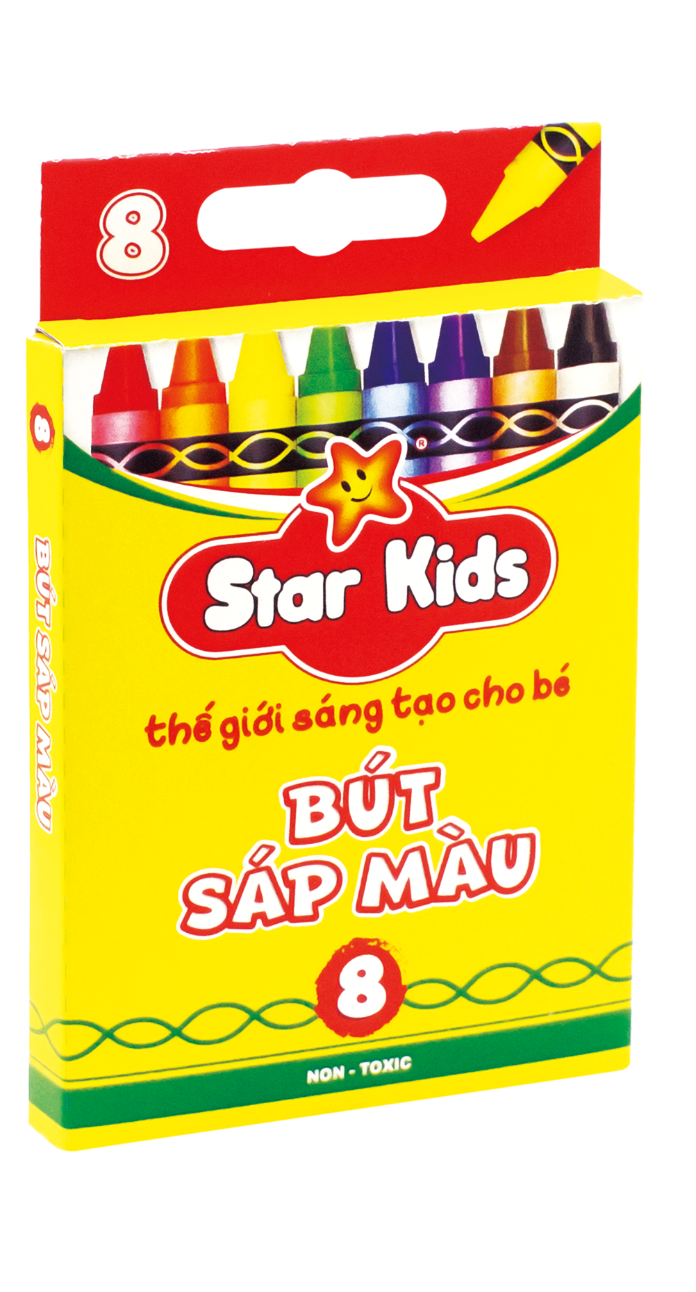 Bút Sáp Màu 8 Cây Star Kids (K-CR08)