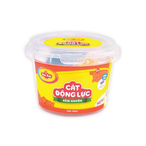  K-317/1 Bộ đồ chơi cát động lực 250g và khuôn (màu cam) 