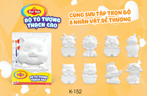  K-152 Bộ đồ chơi tô tượng thạch cao 