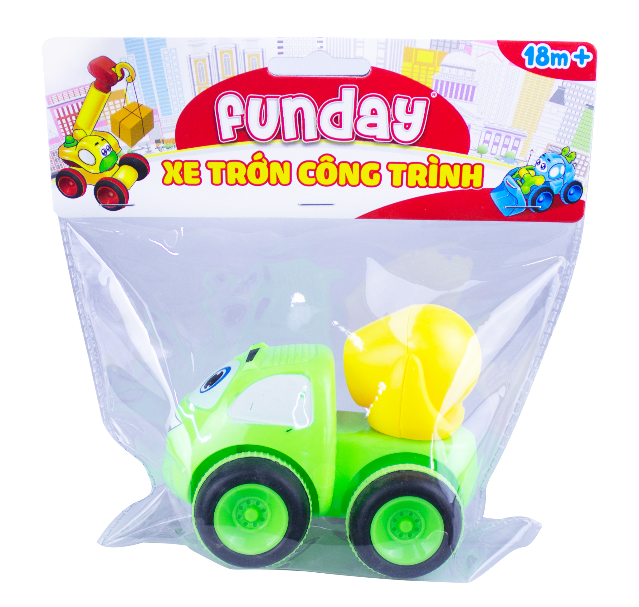 FD-0201/4-GN BỘ ĐỒ CHƠI XE TRỚN CÔNG TRÌNH