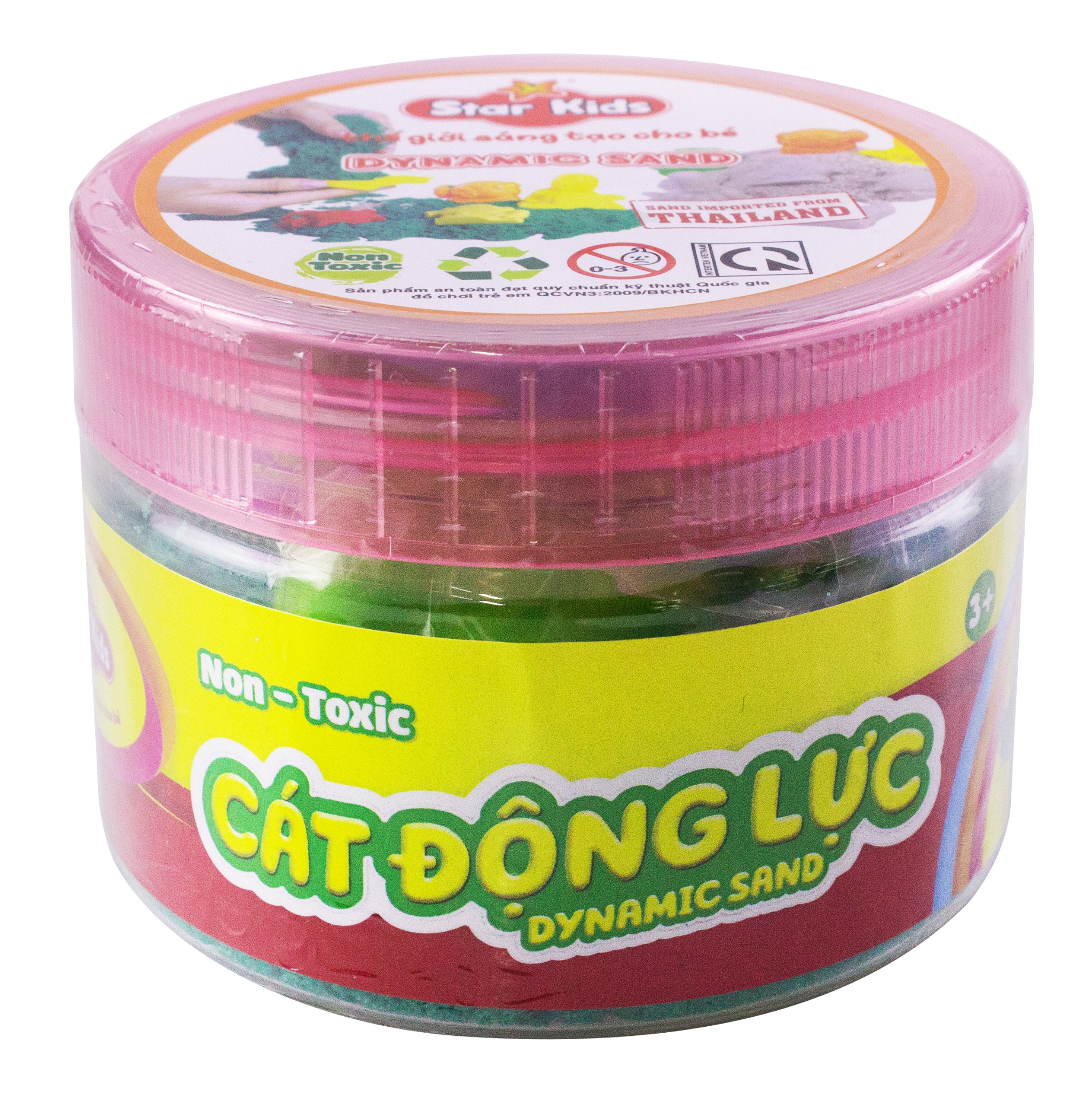 BỘ ĐỒ CHƠI CÁT ĐỘNG LỰC 250G VÀ KHUÔN MÀU XANH LÁ (K-314)