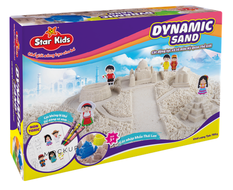  BỘ ĐỒ CHƠI CÁT ĐỘNG LỰC VÀ TÔ MÀU KỲ QUAN THẾ GIỚI (K-331) 